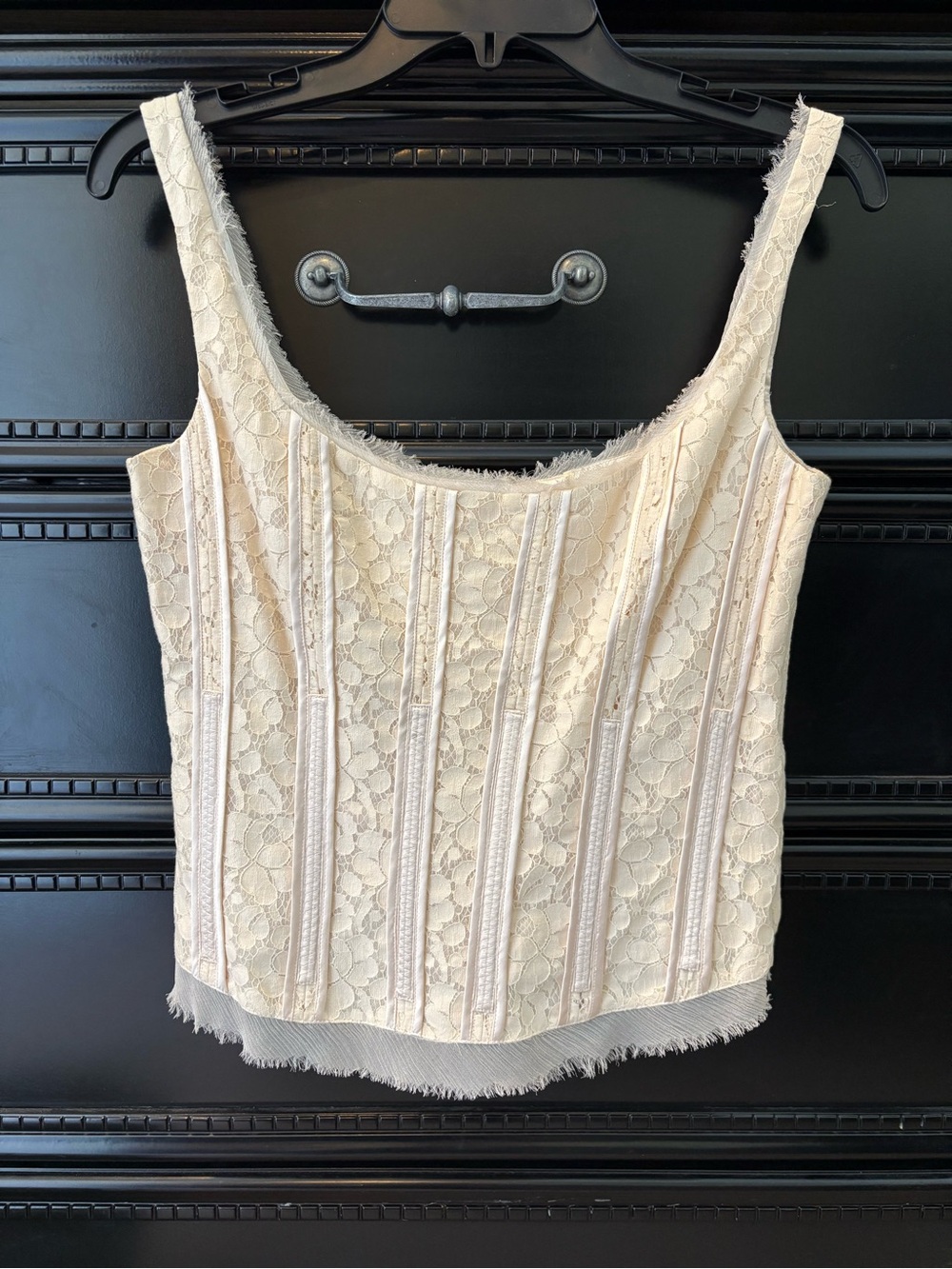Gianni Bini Cream Lace Corset Camisole